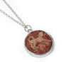 Blush-red jasper dog cameo necklace